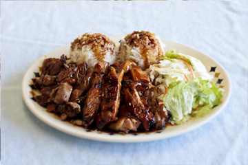 chicken pork teriyaki combo